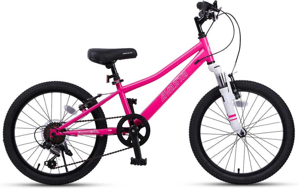 AVASTA Govet 20'' Kids Mountain Bike for 6-12 Years Old Boys Girls with Suspension Fork, 6 Speeds Drivetrain, Multiple Colors