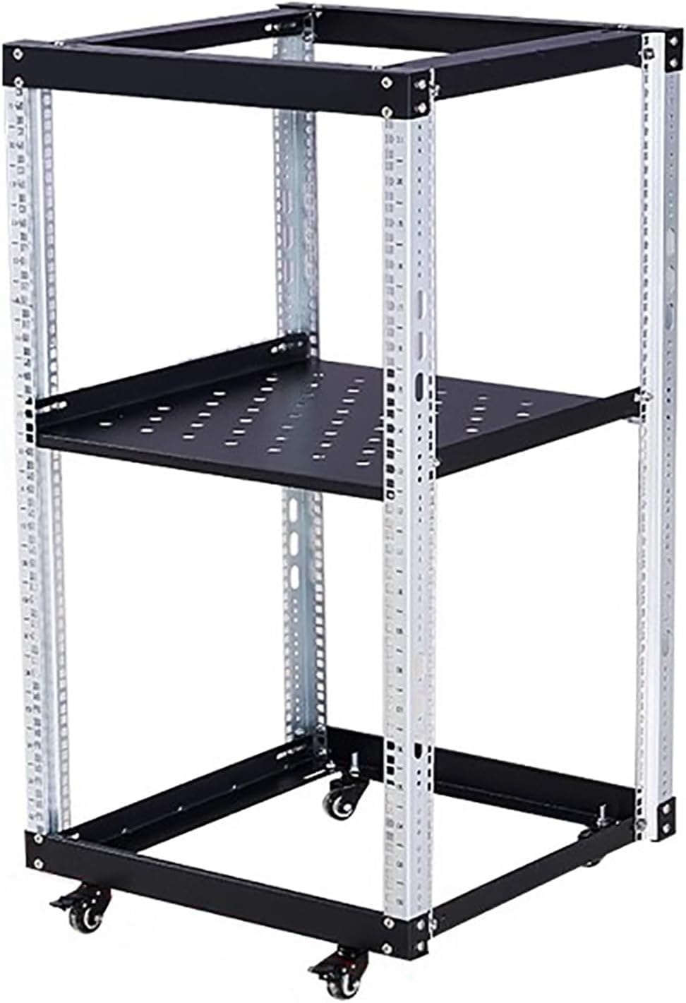 Adjustable Shelf Audio Equipment Rack Cabinet, Home Complete Rack Stereo System for Amplifier, Media Stand Shelving/Av Component Furniture(D 51cm(20 1/8'),51X98.5cm)