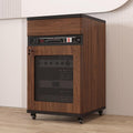 Heavy Duty Audio Rack on Wheels - Professional Studio & Home Theater Equipment Cabinet for Amplifier and AV Receiver, 4 Tier