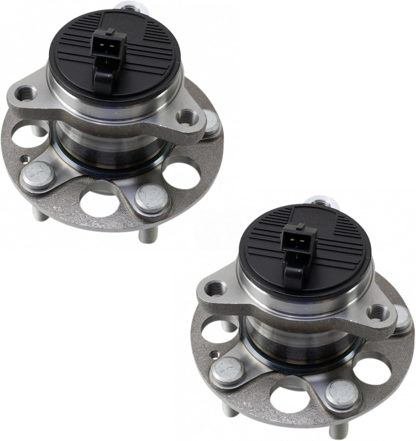 TRQ Rear Left and Right Wheel Bearing and Hub Assembly Set 2 Piece Compatible with 2020 Hyundai Elantra Sport 18-19 Ioniq Plug-in Hybrid 22 Ioniq 17-21 Kia NIRO