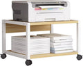 GLigeT Printer Table Printer Stand Under Desk Printer Stand Office Movable Printer Desk with 4 Wheels & Lock Mechanism for Mini 3D Printer Printer Shelf