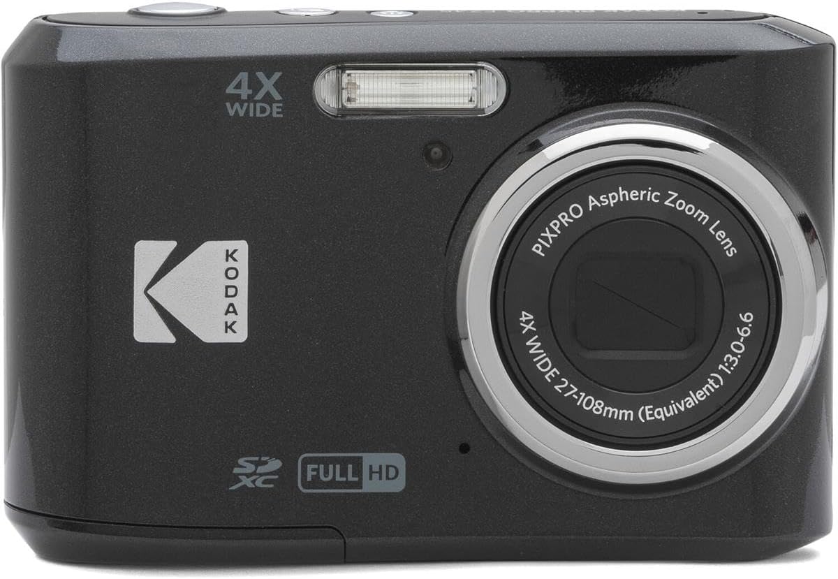 Kodak PIXPRO FZ45 Digital Camera, 16MP Point & Shoot with 4X Optical Zoom, 27mm Wide Angle, 2.7 Inch LCD, 1080p Video, Black