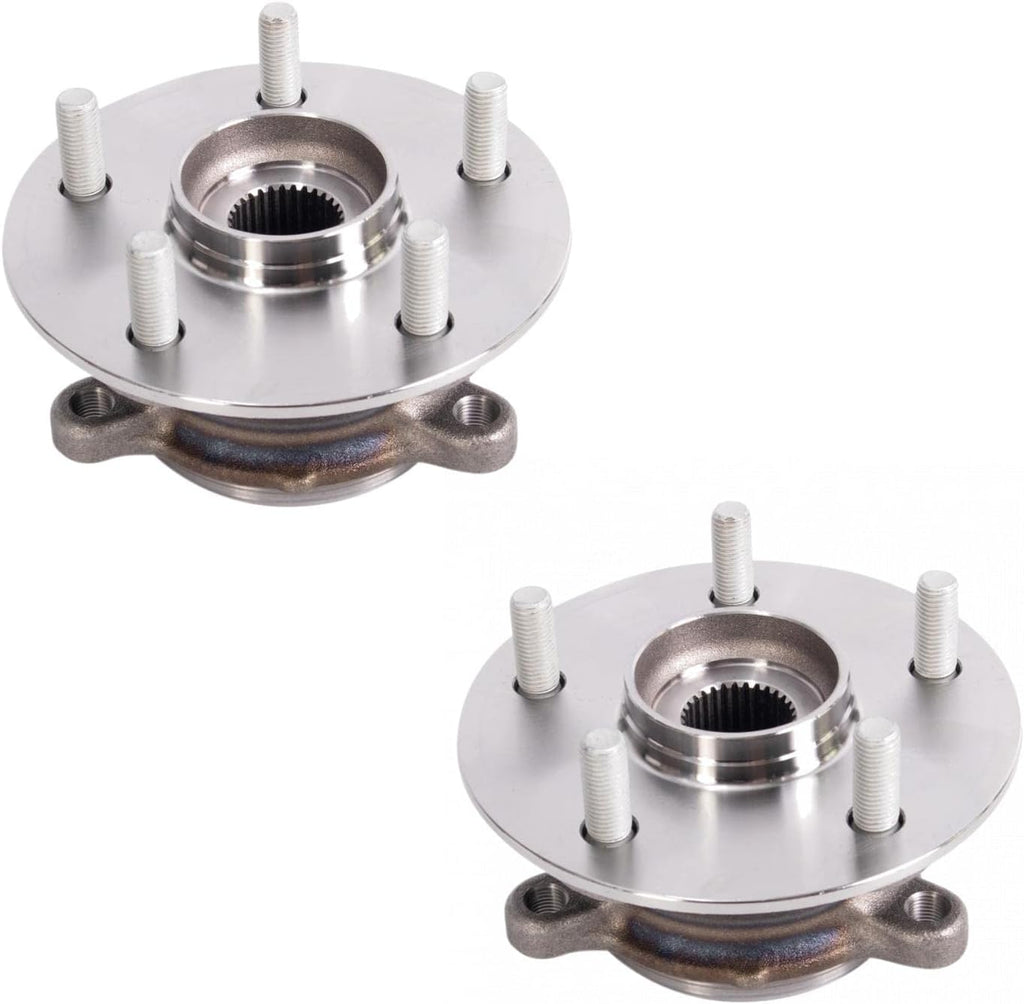 TRQ Front Left and Right Wheel Bearing and Hub Assembly Set 2 Piece Compatible with 2019-2023 Toyota RAV4 Limited Hybrid XLE XSE LE