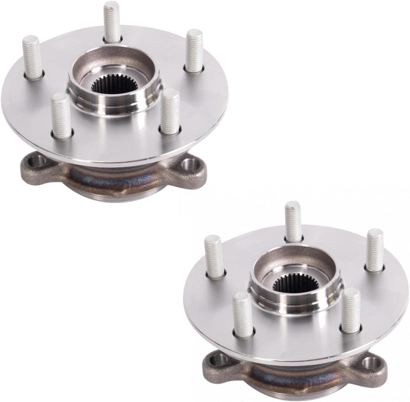 TRQ Front Left and Right Wheel Bearing and Hub Assembly Set 2 Piece Compatible with 2019-2023 Toyota RAV4 Limited Hybrid XLE XSE LE