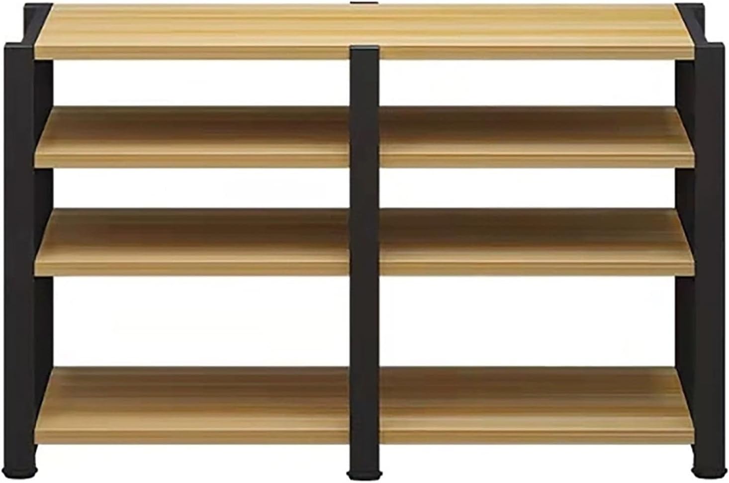 AV Media Stand, Video Audio Rack with Storage Shelves, Multi-Function Record Player Stand, Stand Corner Component Stereo Cabinet, Power Amplifier Shelf Equipment(Natural,4 tier 72CM/28.3in)