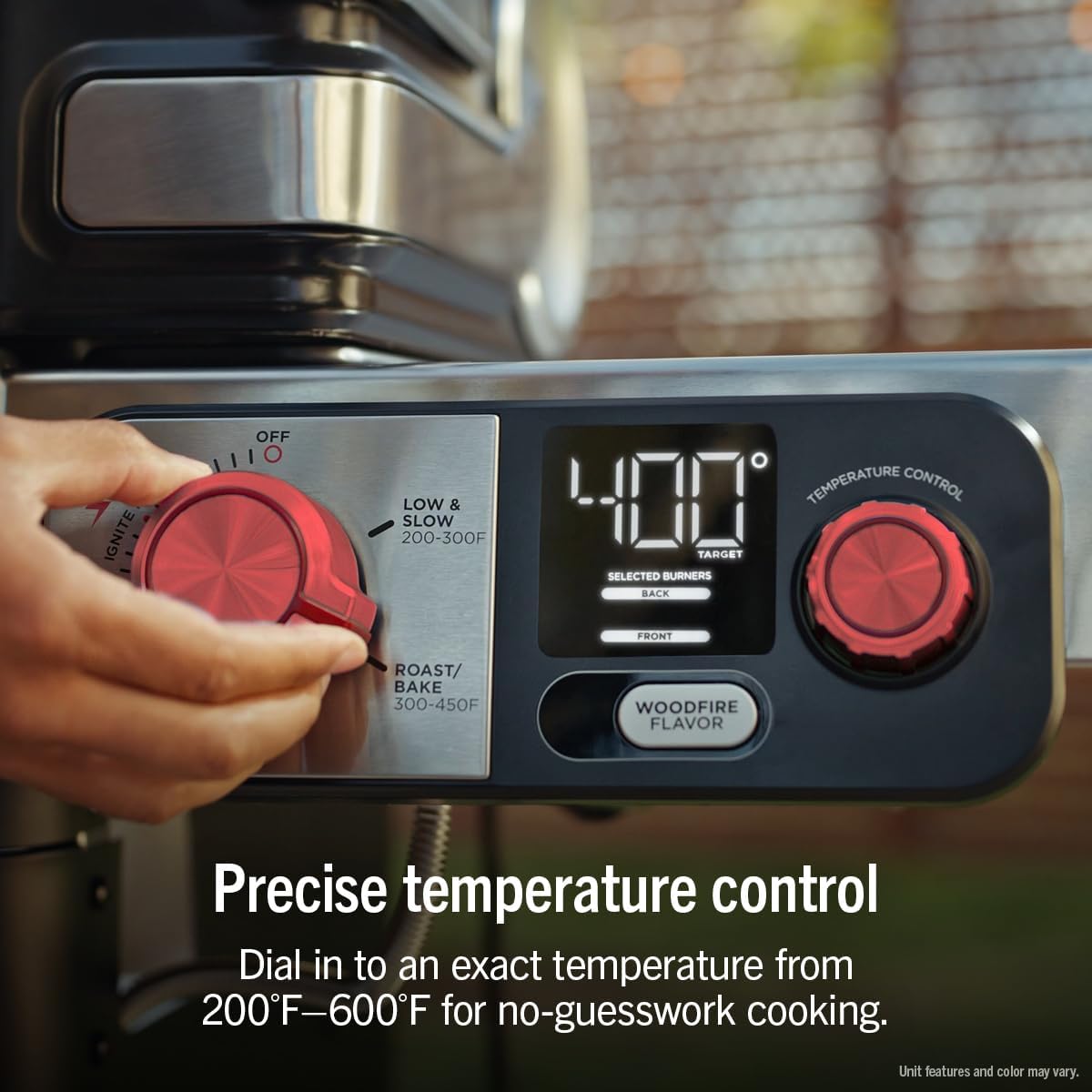 Ninja FlexFlame Grill and Smoker | Electric and Propane Grill, Roaster, BBQ Grill | 5-in-1 Cooking System | 3 Burner | Digital Control | Outdoor Cooking, Griddle, Pizza Maker | Black | PG301BK