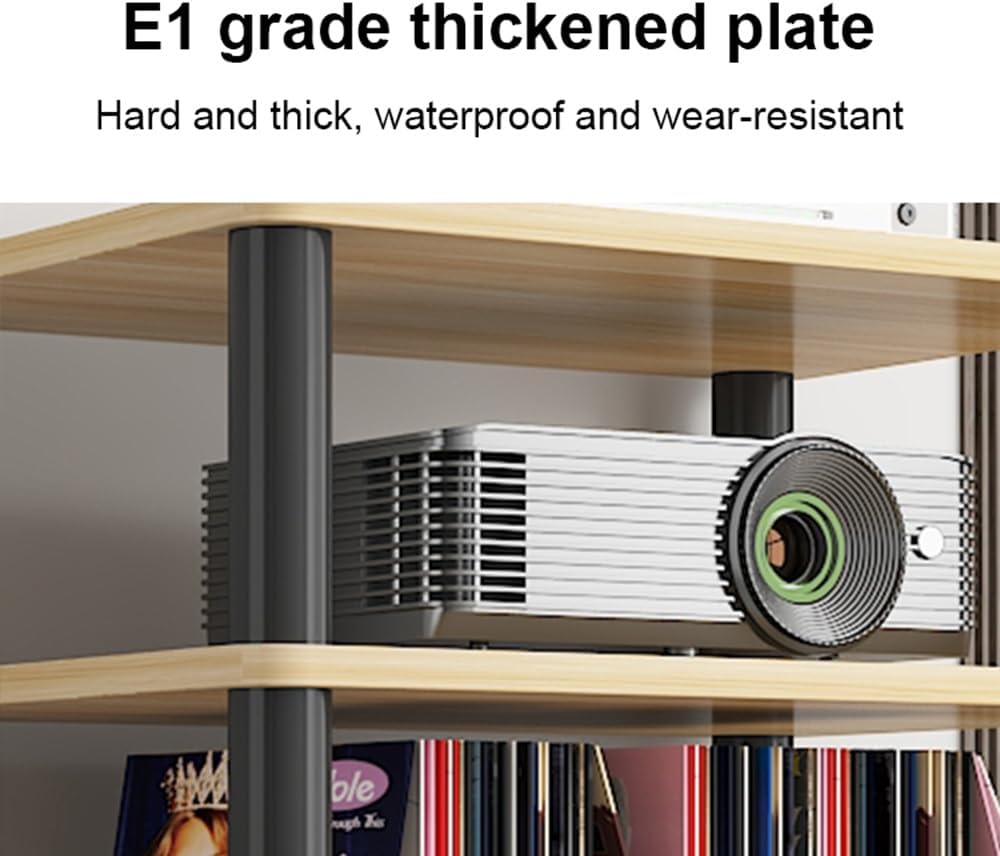 Media Storage Cabinet Rack Audio Tower, Modern Audio-Video Media Stand, 1/2/3/4-Tier Media Cabinet, Wood Stereo Cabinet(Red,2 Tier)