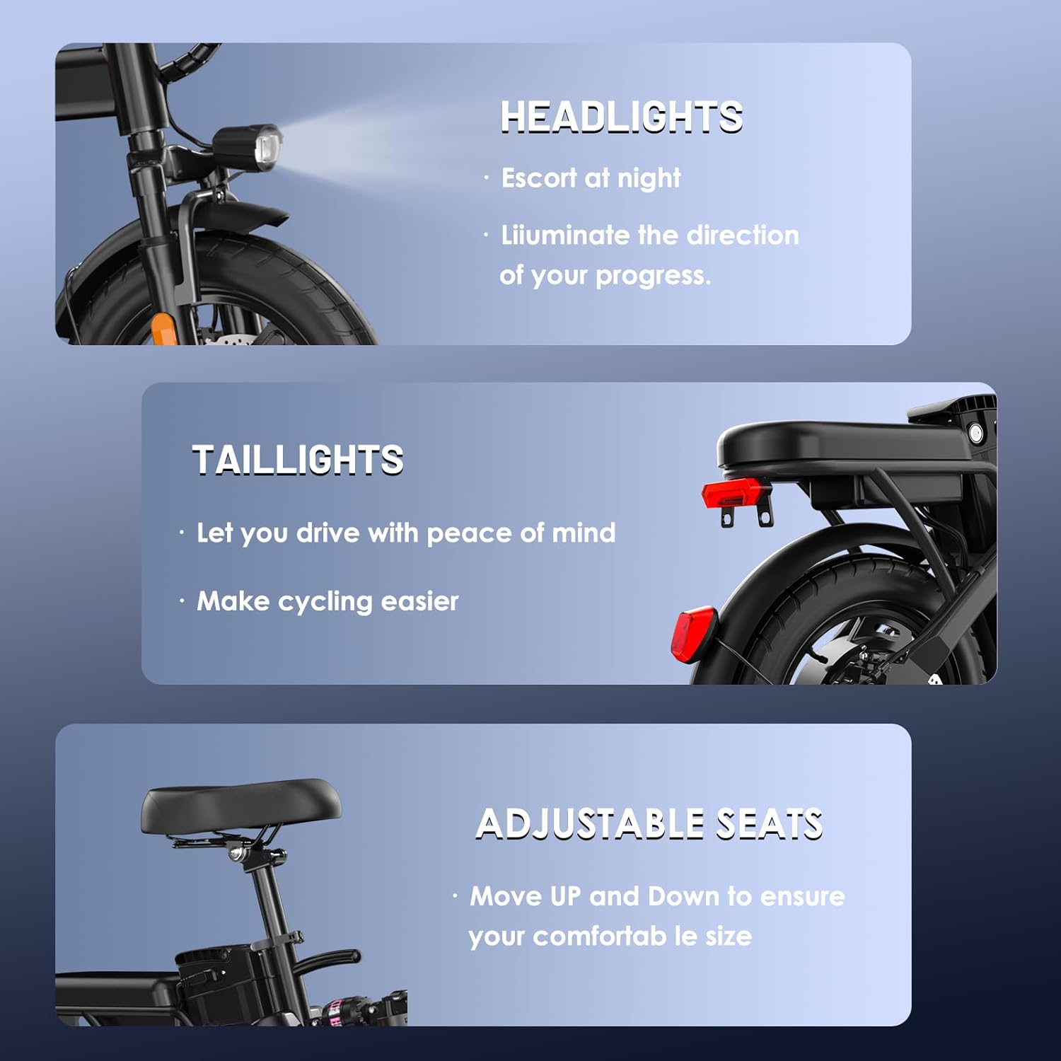 Foldable Electric Bike for Adults and Teens, 740W Peak Motor Ebike with 48V 10AH/20AH Removable Battery, 30-60 Miles PAS Range, 14' Folding Mini E-Bike, 20MPH Electric Bicycle for Daily Commuting