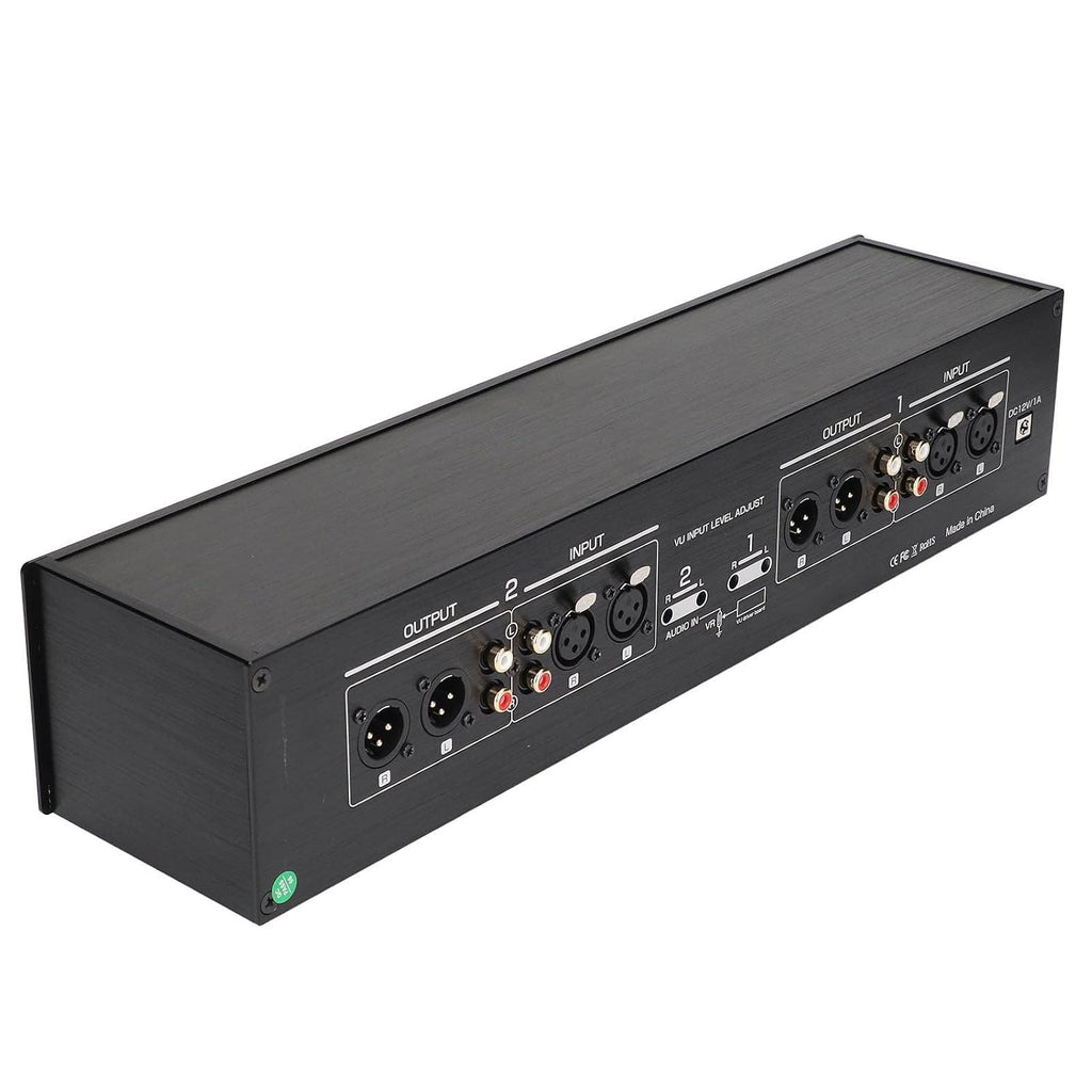 4 Way VU Meter 3 Gain DC 12V 1A Power Off Data Storage Analog Sound Level Meter for Audio Equipment