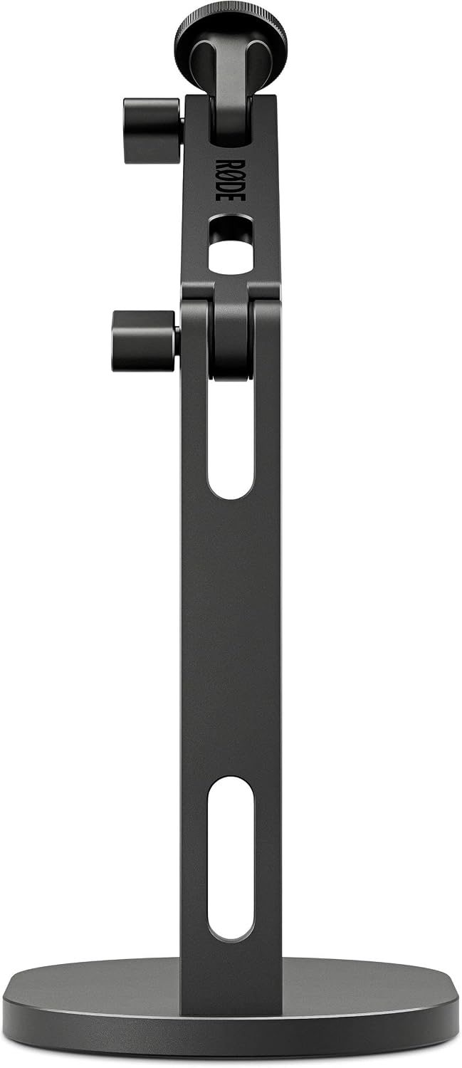 Rode PodMic Dynamic Broadcast Microphone with Rode Desk Stand 2 (DS2), XLR Cable, and StreamEye Polishing Cloth