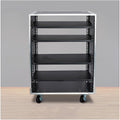 Portable Network Rack，Open Frame Rack，for Servers & AV Gear，with Caster Built-in Handle Network Rack， Rolling Network Rack（16U -87x52.5cm） (Size : 16U-4TIER-87X52.5CM)