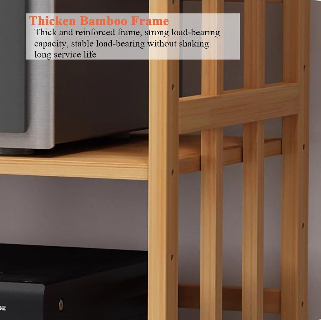 3 Tier Stereo Cabinet Furniture Large Capacity Media Storage Rack for Audio Video Equipment Shelving Corner Bookshelf with Adjustable Shelf and Universal (W-50cm-3 tie)