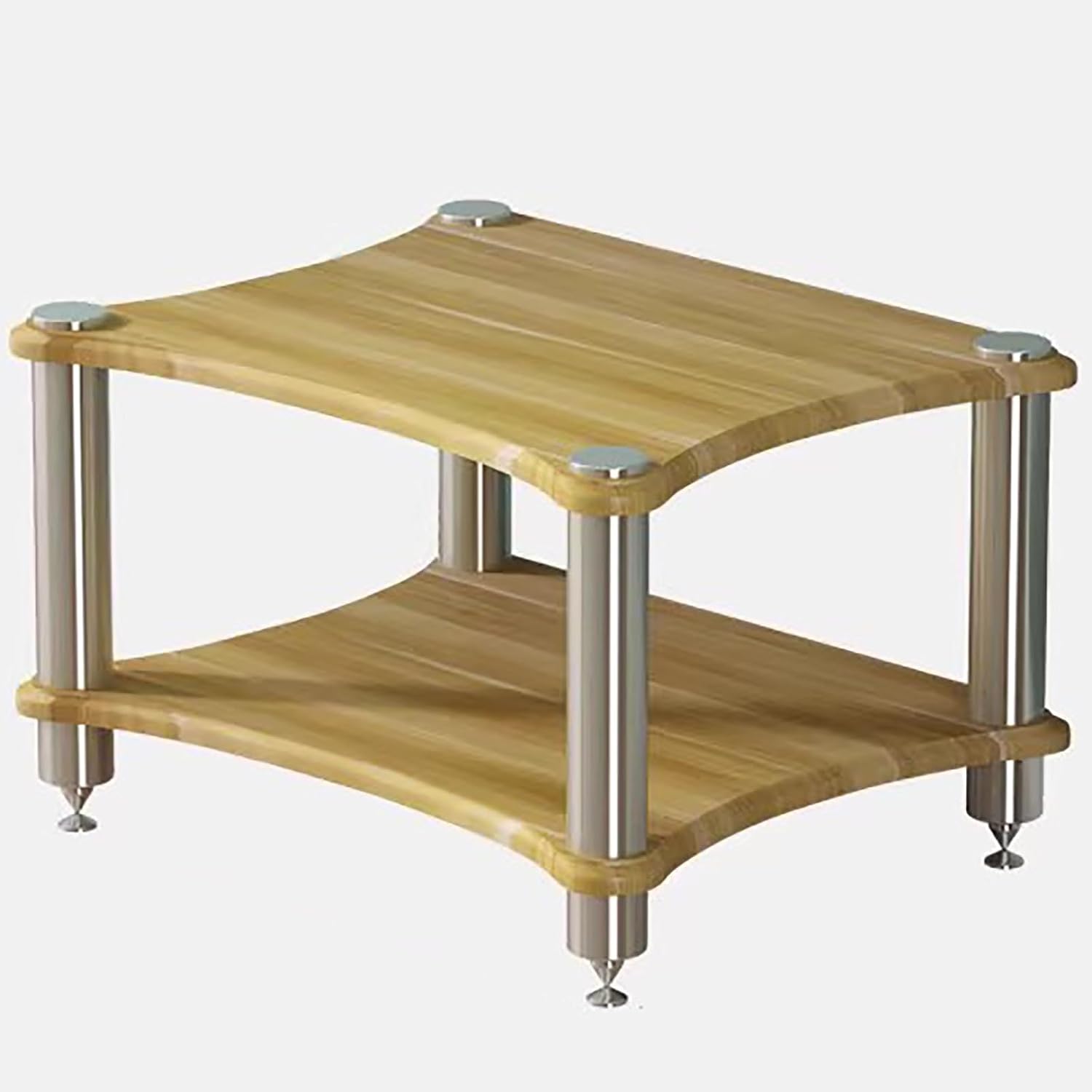 AV Media Tower Stereo Cabinet, 1/2/3/4 Tier Floor-Standing Audio Component Stand, Audio Equipment Storage Shelf for Home Theater Meeting Room Office(60x48x40cm)