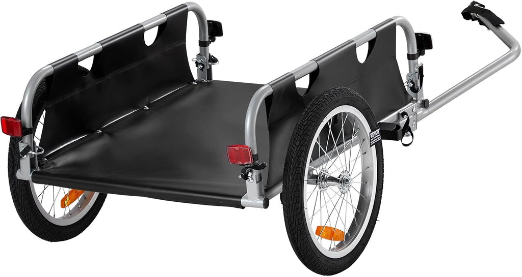 VEVOR Bike Cargo Trailer, 88/100/160 lbs Load Capacity, Heavy-Duty Bicycle Wagon Cart, Foldable Compact Storage with Universal Hitch