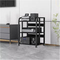 2 3 4 5 Tier Audio Equipment Rack Cabinet for Headphones Monitors Recording Video Game/DVD Shelf Stand Storage Shelf - Record Player Console Cabinet Vintage(3 Tier-H79cm)