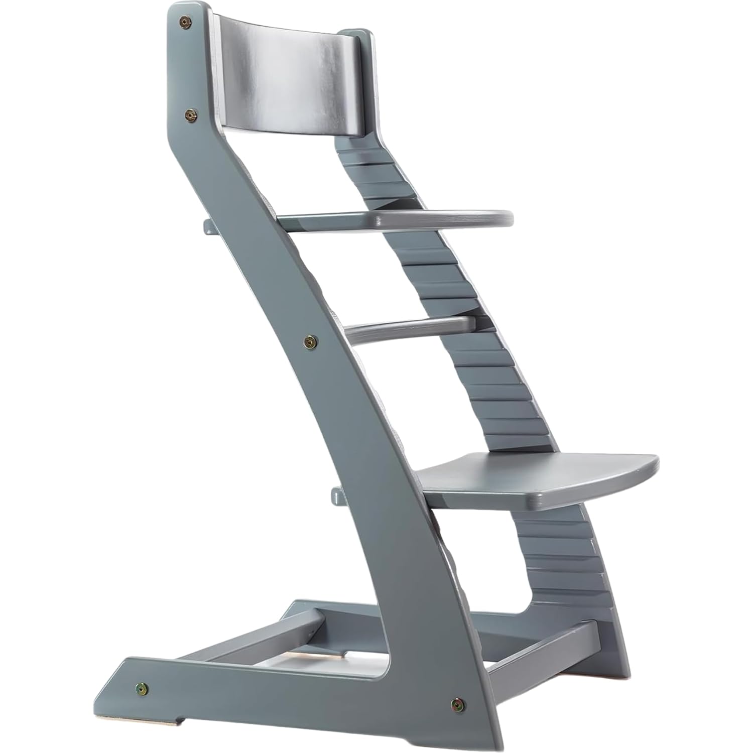 FORNEL Grey Wooden High Chair for Toddlers | The Grow-with-Me Adjustable Chair for Modern Farmhouse & Scandinavian Kitchens | Premium European Style Convertible Seat