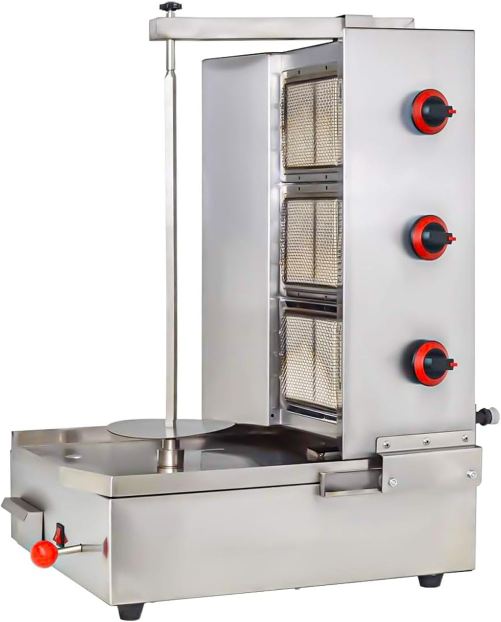 Shawarma Propane gyro machines Gas Vertical Barbecue Grill Doner Kebab Gyro Grill Rotating Kebab Machine with 3 Burners