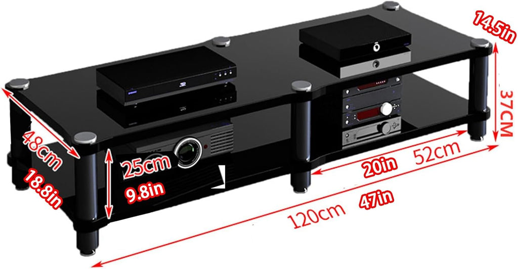 Audio Rack, Portable Media Storage Rack,Media Storage,Modern Cabinet with Cable Management,for Entertainment Stereo Components, for HiFi Audio Equipment