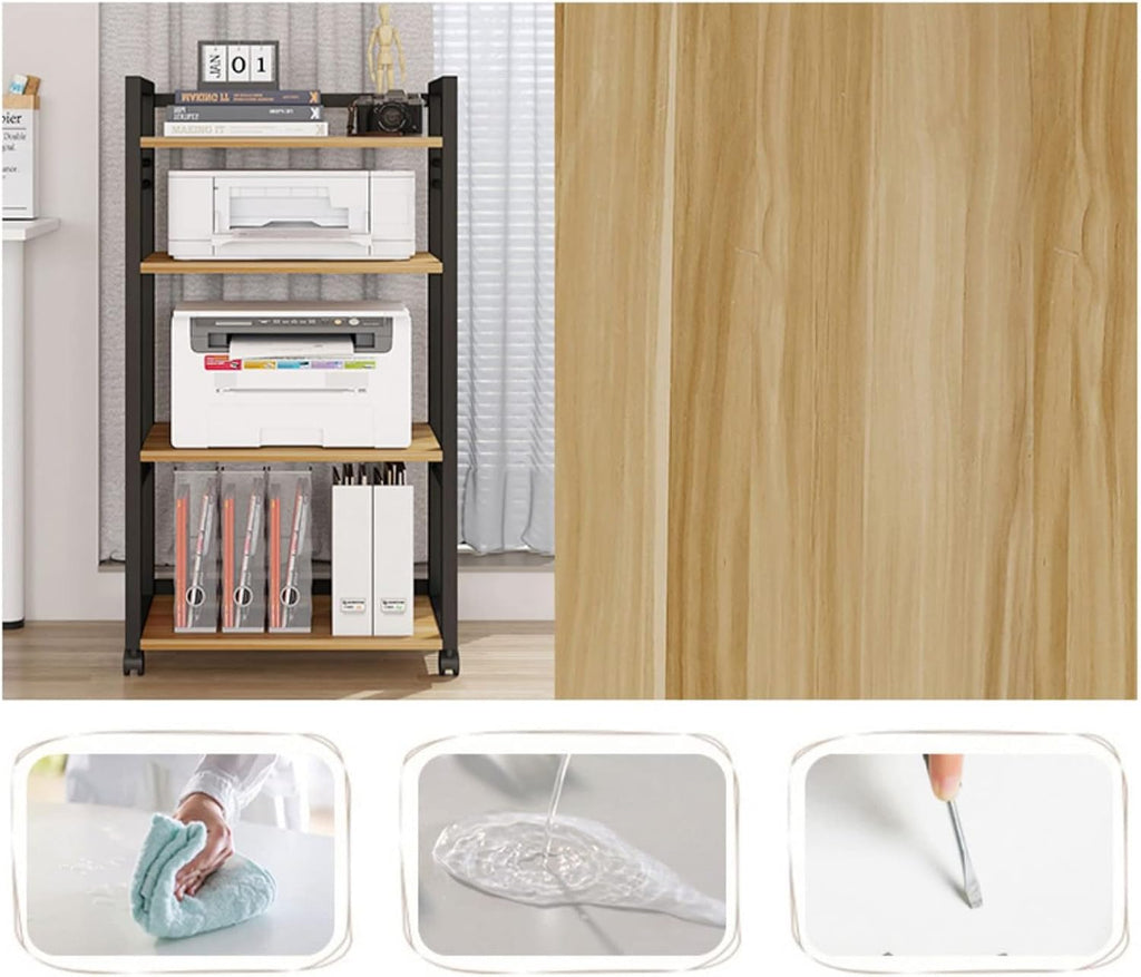 Printer Stand 4 Layers Printer Stand With Wheels Adjustable Height Trolley On Wheels With Storage Shelf Printer Table For Mini 3D Printer Table