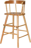 Sargent's Sons Amish Style Wooden Youth Chair, Desk, Youth Dinning Chair with Step & Arms | (Clear Coat Finish)