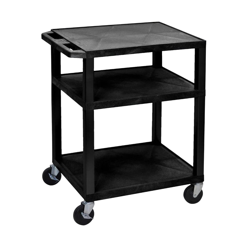 H Wilson WT34E Presentation Cart, 34' H, Black