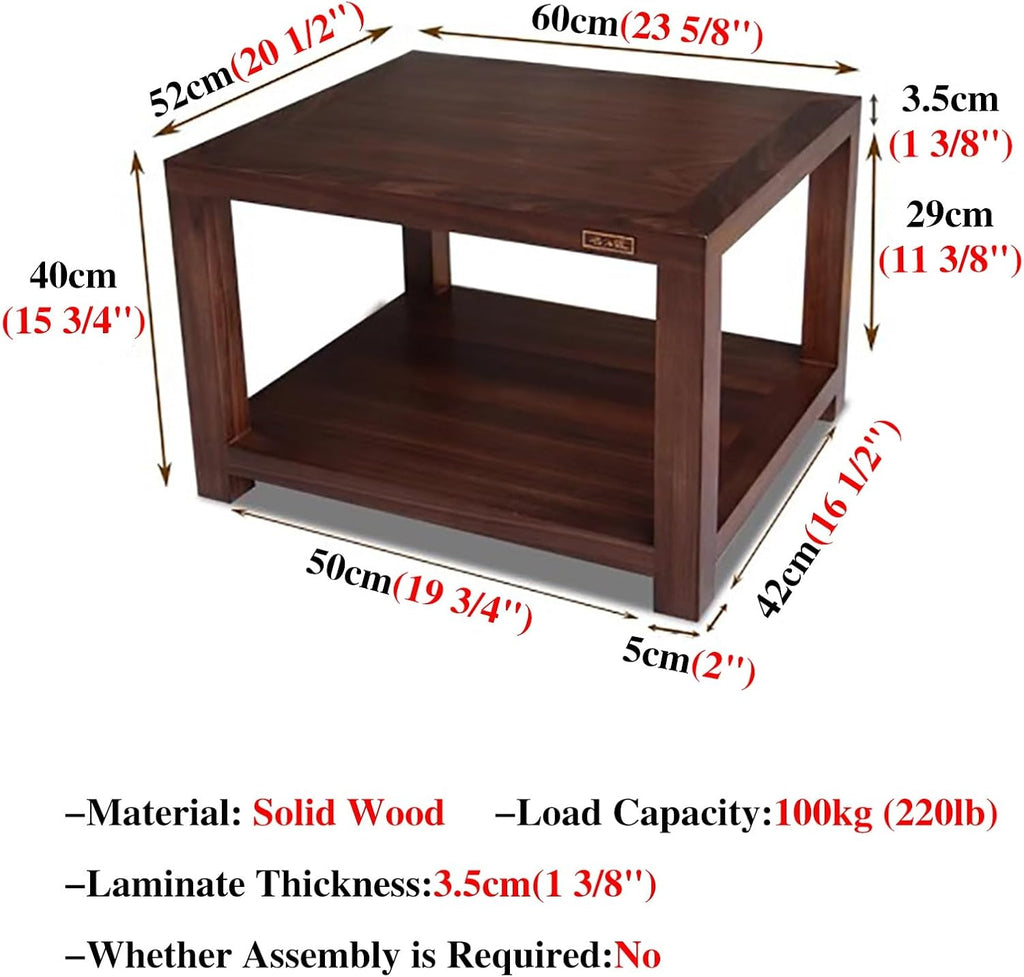 Wooden Media Audio-Video Shelving Cabinet, Audio Component Rack Tower Media Stereo Stand Equipment Shelves, 2 3 4 Tier Av Component Media Stand(Two Layer)