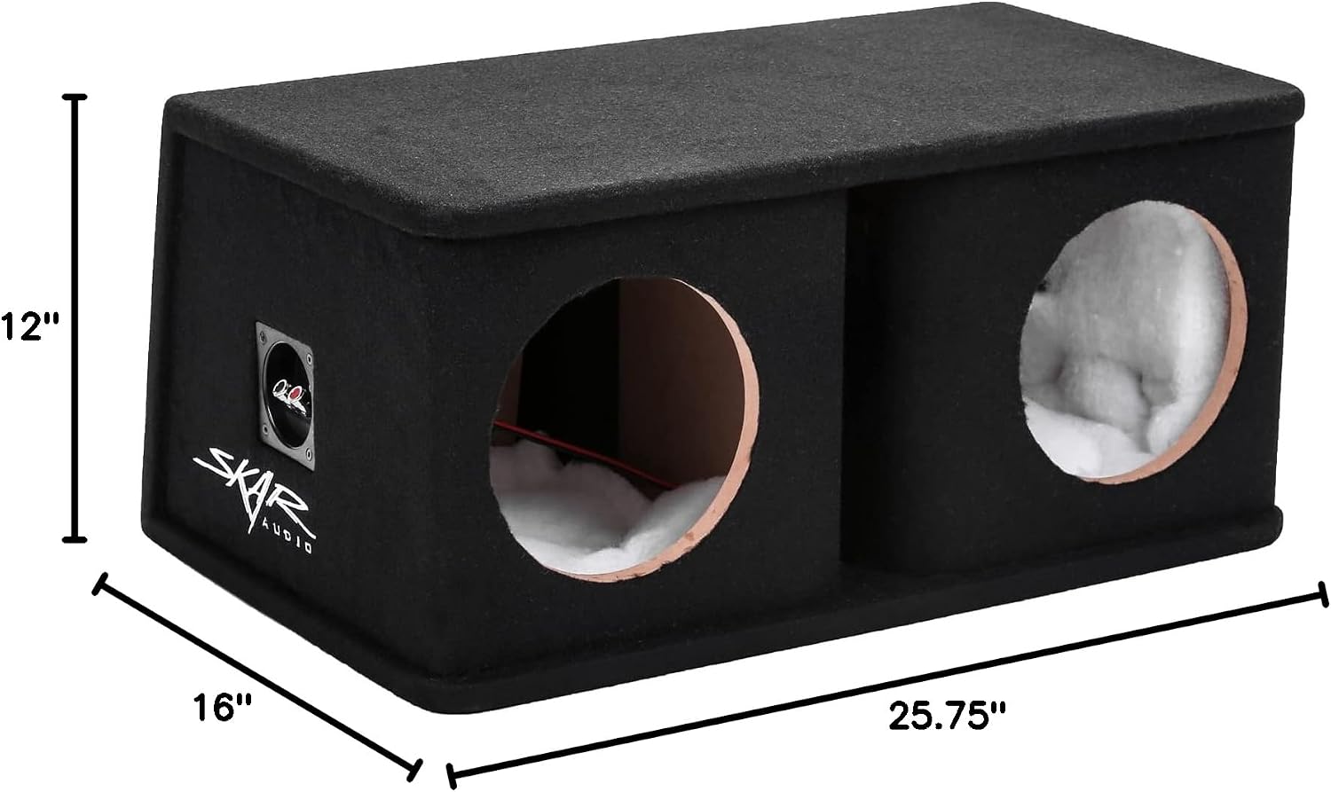 Skar Audio SK2X8V Dual 8' Universal Fit Ported Subwoofer Enclosure