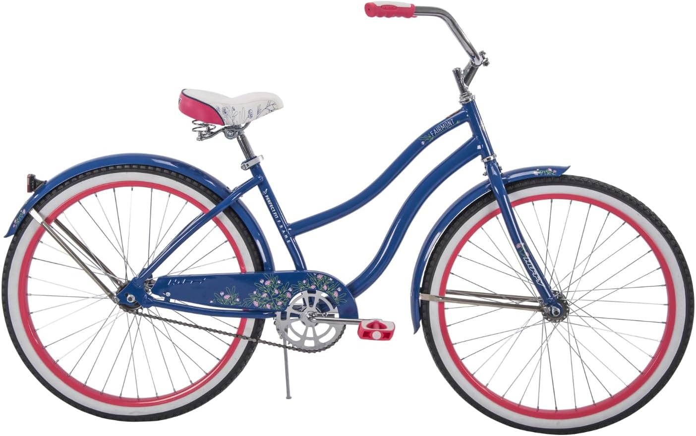 Huffy Cruiser Bike, Fairmont or Woodhaven Model, 20/24/26 Inch Sizes, Perfect for Casual Rides, Ergonomic Design, Rear Rack and Basket on Woodhaven Model, Simple Coaster Brakes, Multiple Color Options