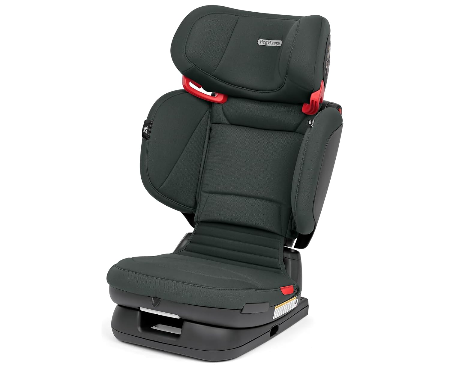 Peg Perego Viaggio Flex 120 Booster, 4D Total Adjust for Safety & Comfort, No Armrests, Compact Fold for Travel, 40-120 lbs, Made in Italy, Metal (Sage Green)