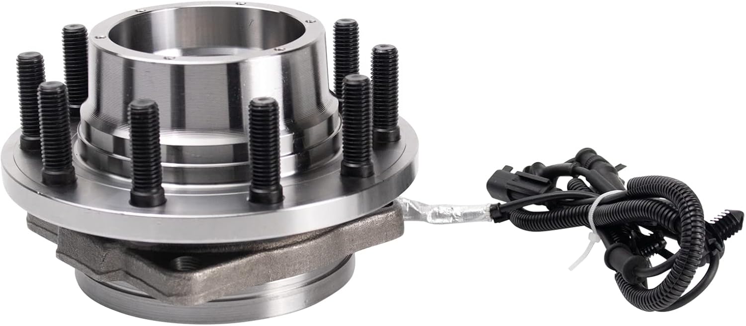 TRQ Front Left and Right Wheel Bearing and Hub Assembly Set 2 Piece Compatible with 2017-2019 Ford F-450 Super Duty 4 Wheel Drive 2017-2019 F-550 Super Duty 4 Wheel Drive