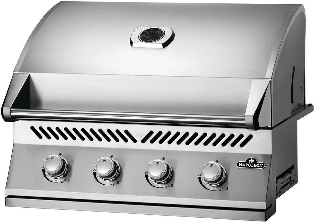 Napoleon Built-In 500 Series 32-Inch Built-In Gas Barbecue Grill Head - BI32NSS - Marine Grade Stainless Steel, Natural Gas, 4 Main Burners, 7.5 mm Stainless Steel Grids, Dual Level Stainless Steel Sear Plates