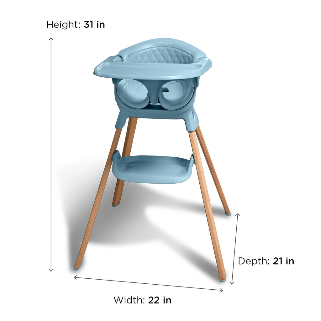 Sustainably-Made 3 in 1 High Chair, Made with 100% Recycled, Regenerative and Recyclable Materials, Easily Converts to a Booster Chair. Buyback Guarantee with Cashback Rebate.