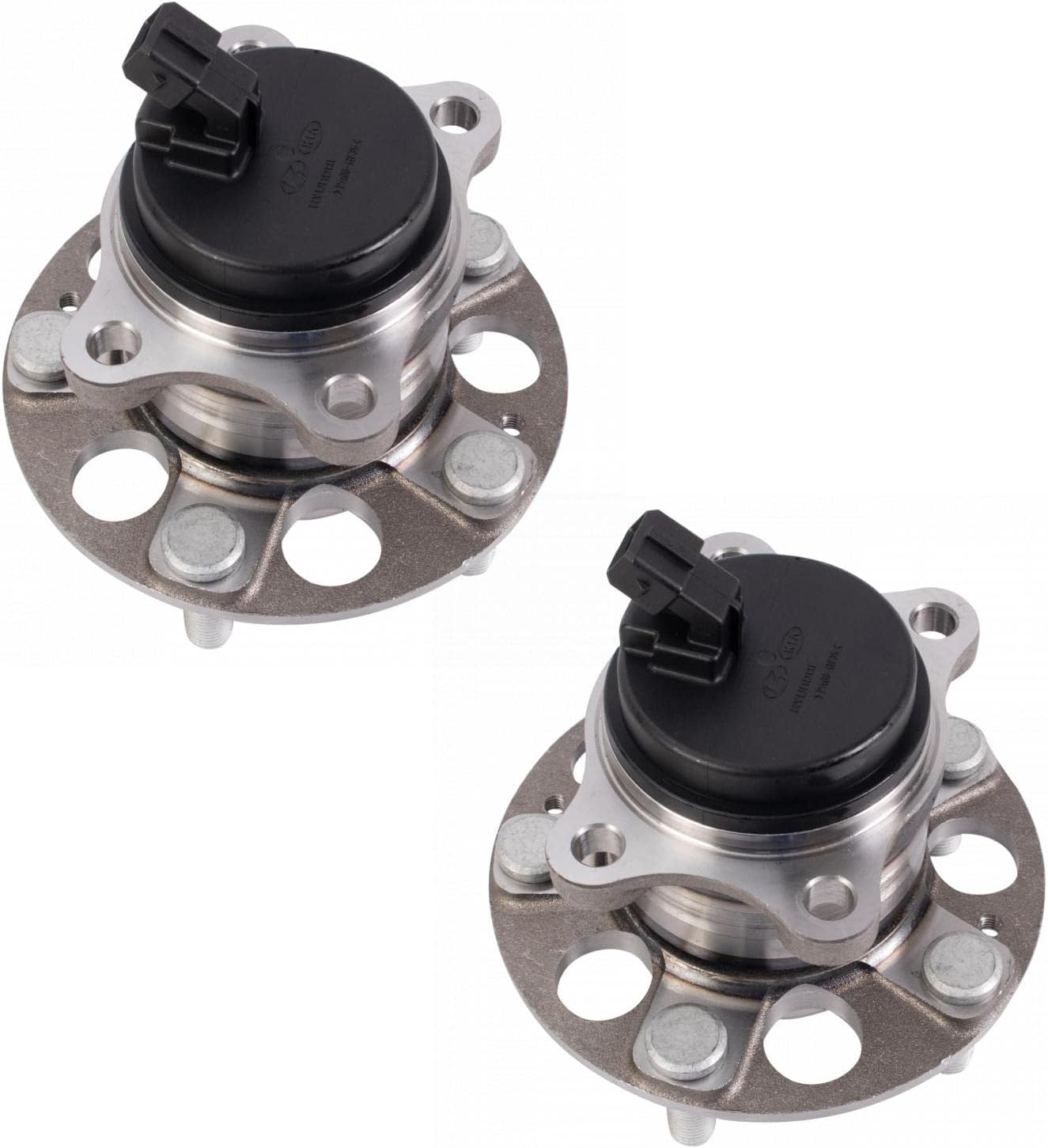 TRQ Rear Left and Right Wheel Bearing and Hub Assembly Set 2 Piece Compatible with 2017-2020 Hyundai Elantra Eco SE Value Edition Limited 2018-2020 Elantra SEL 2018-2022 Kona Front Wheel Drive