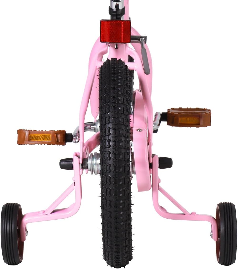JOYSTAR Vintage Kids Bike with Training Wheels & Basket, 12 14 16 Inch Girls Bike for 2-7 Years Old, Toddler Bikes, Multiple Colors