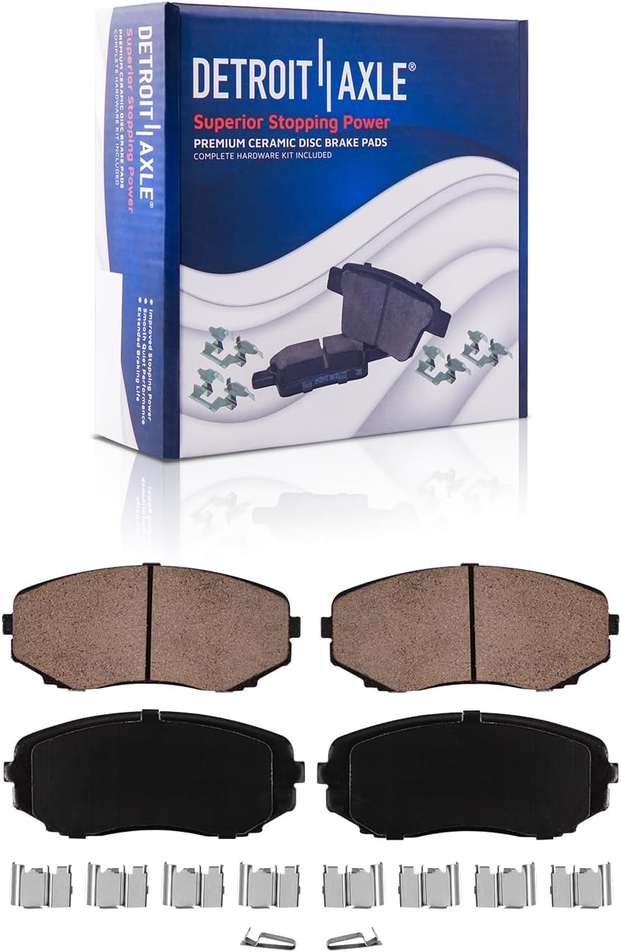 Detroit Axle - Brake Kit for 2007 2008 2009 2010 Ford Edge Lincoln MKX Disc Brake Rotors Ceramic Brake Pads Replacement: 12.60' inch Front Rotor and 11.88' inch Rear Rotor