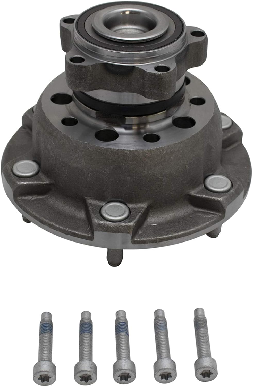 TRQ 2 Piece Front Wheel Bearing & Hub Assembly Set with ABS Sensor Compatible with 2015 Ford Transit-250 2015-2017 Transit-350 2015-2018 Transit-350 HD
