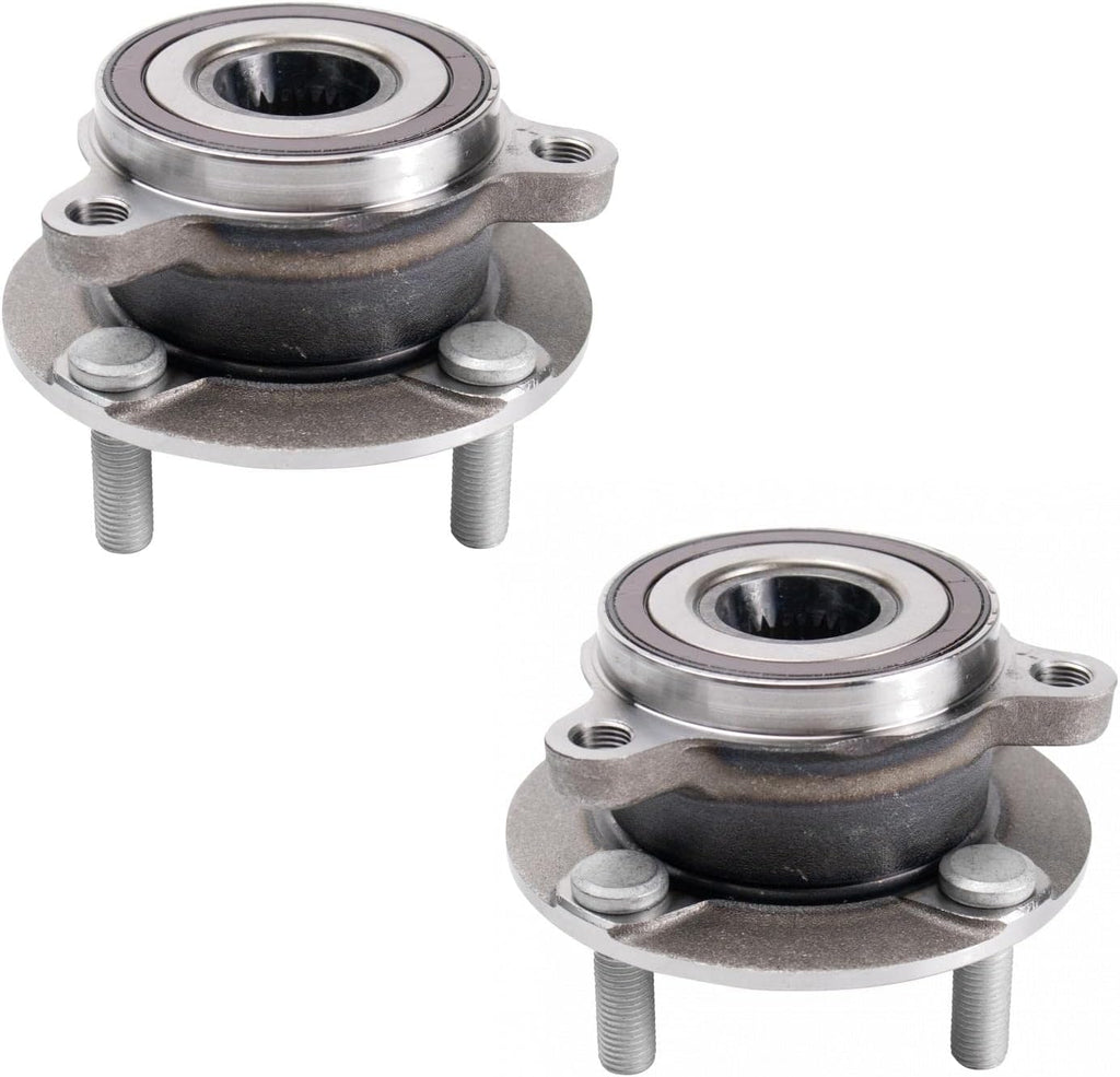 TRQ 2 Piece Rear Wheel Bearing & Hub Assembly Set Compatible with 2016-2022 Mazda MX-5 Miata