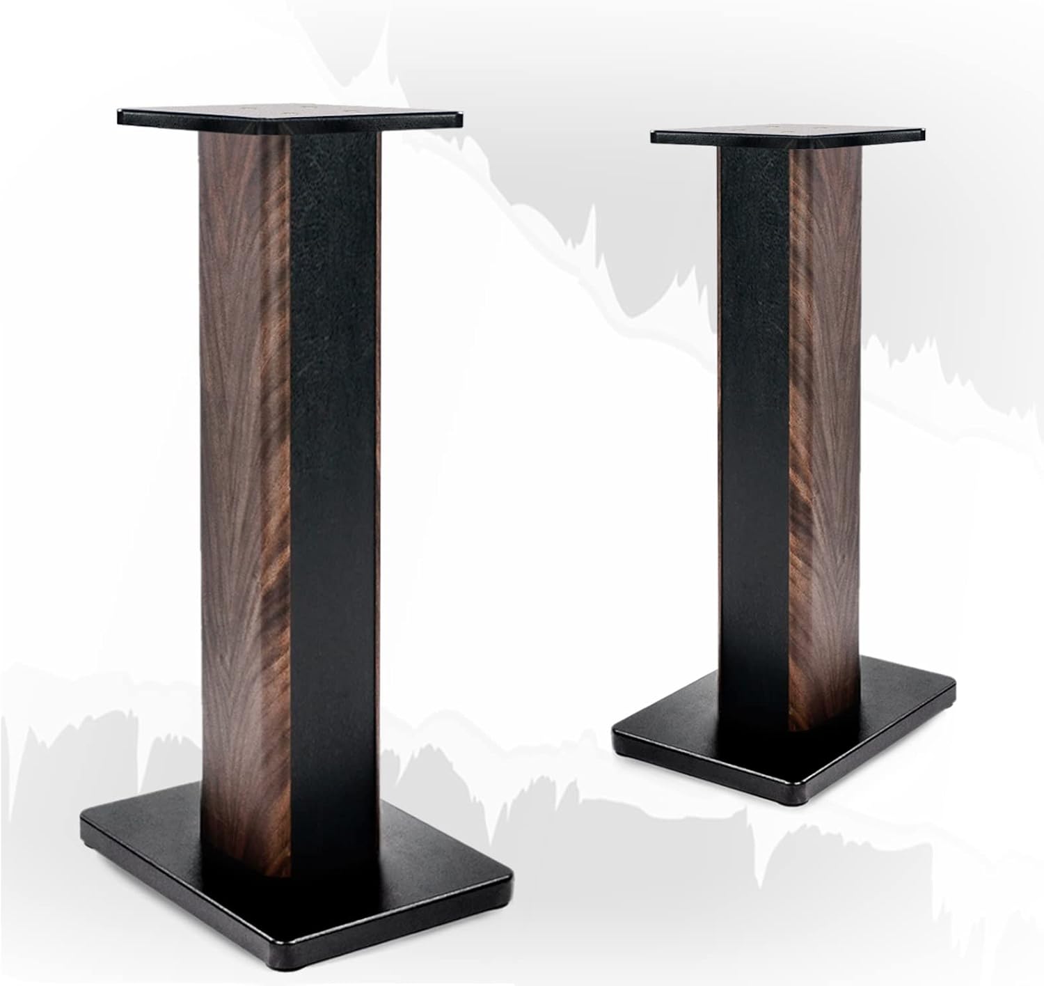 31.5 Inch (80CM) - Pair- Wood Speaker Stands for Home-Cinema HiFi Desktop and Satellite Speakers Monitor Stands, Enhanced Audio Listening Experience for Home Theaters
