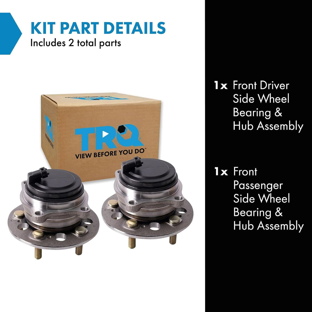 TRQ 2 Piece Wheel Bearing & Hub Assembly Set Compatible with 2018-2020 Genesis G80 2017-2019 G90