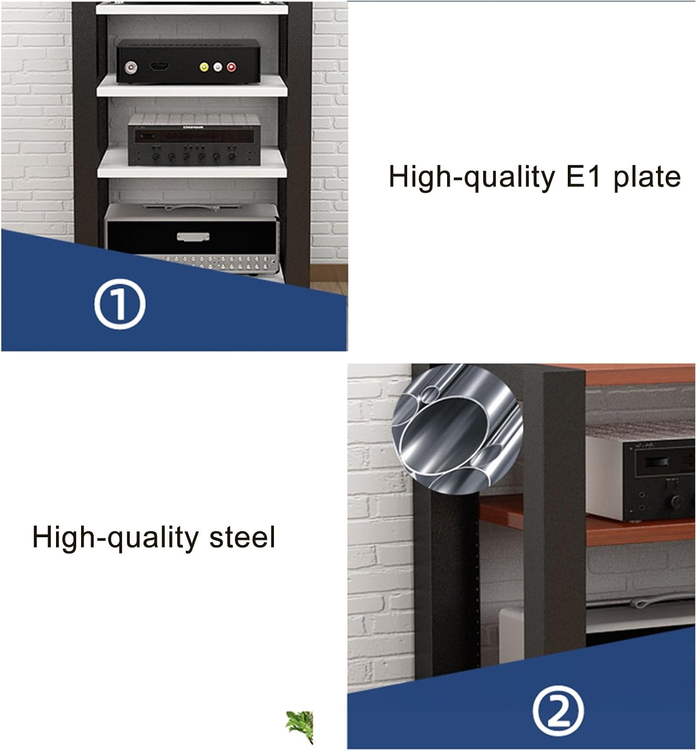 Corner Tv Stand with Ample Storage 5Tier Audio Rack Adjustable Shelves Media Console for Home Theater & Recording Roomwhite Av Cabinet for Tv & Stereo Equipment,White,4 Tier