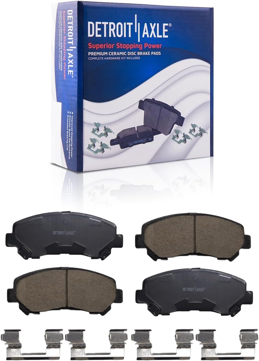 Detroit Axle - 5 Lugs Brake Kit for 2008-2013 Nissan Rogue 2014-2015 Rogue Select Disc Brake Rotors Ceramic Pads Replacement Front and Rear