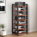7-Tier Heavy Duty Audio Component Rack 140cm Tall - HiFi Amplifier Rack/Audio-Video Shelving - CD Record Player Stereo Receiver AV Equipment Cabinet Display Stand,C