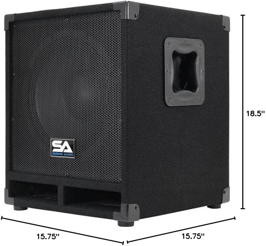Seismic Audio Mini-Tremor Powered 12-Inch Pro Audio/DJ Subwoofer Cabinet Active 12-Inch Subwoofer