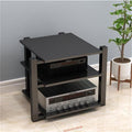 3-Tier Black Audio Rack - AV Media Stand for Entertainment Center, Stereo Racks & Component Cabinet - Suitable for Audio/Video Equipment Display