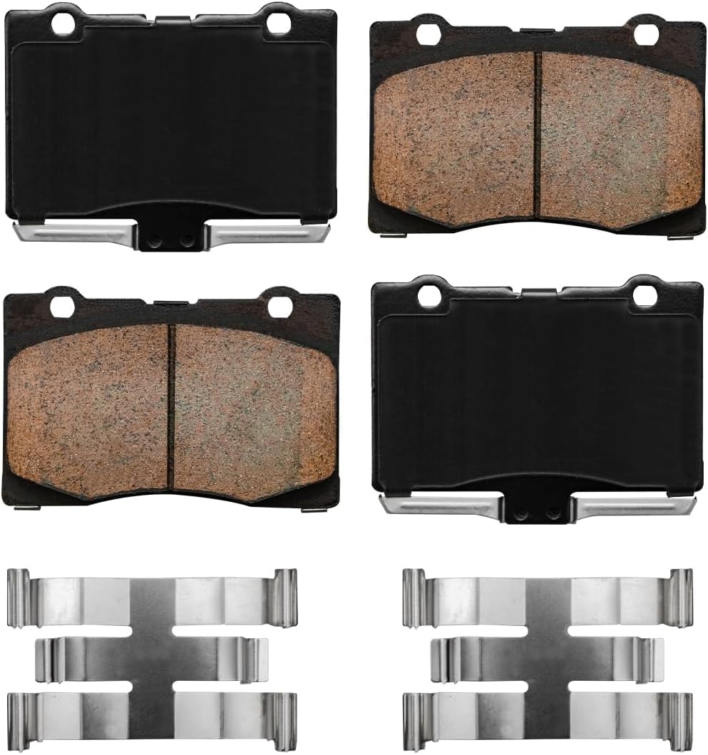 Detroit Axle - Brake Kit for 05-12 RL Disc Brake Rotors 2005 2006 2007 2008 2009 2010 2011 2012 Ceramic Brake Pads Replacement Front and Rear