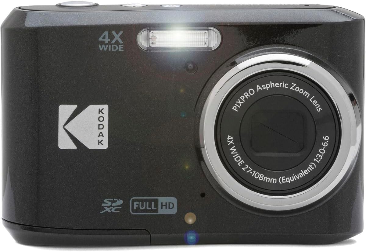 Kodak PIXPRO FZ45 Digital Camera, 16MP Point & Shoot with 4X Optical Zoom, 27mm Wide Angle, 2.7 Inch LCD, 1080p Video, Black