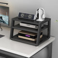 2/3/4-Tier AV Media Stand Desktop or Floor-Standing Audio Rack CD Player Stand Home Corner Stereo Equipments Components Cabinet Multi-Function Open Storage Shelf with Wooden Shelves(A-3 Tier,50cm(19.7