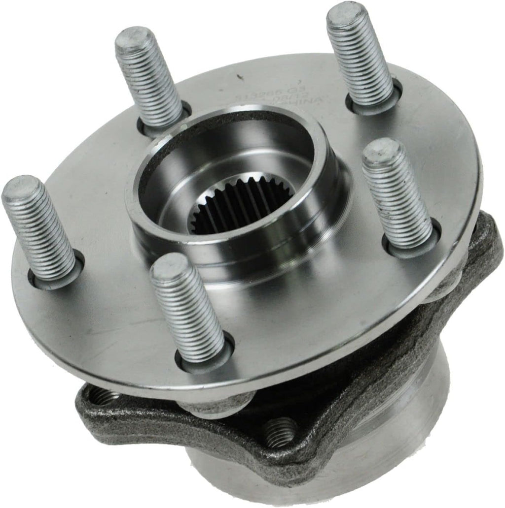 TRQ 2 Piece Front Rear Wheel Bearing & Hub Assembly Set Compatible with 2004-2009 Toyota Prius