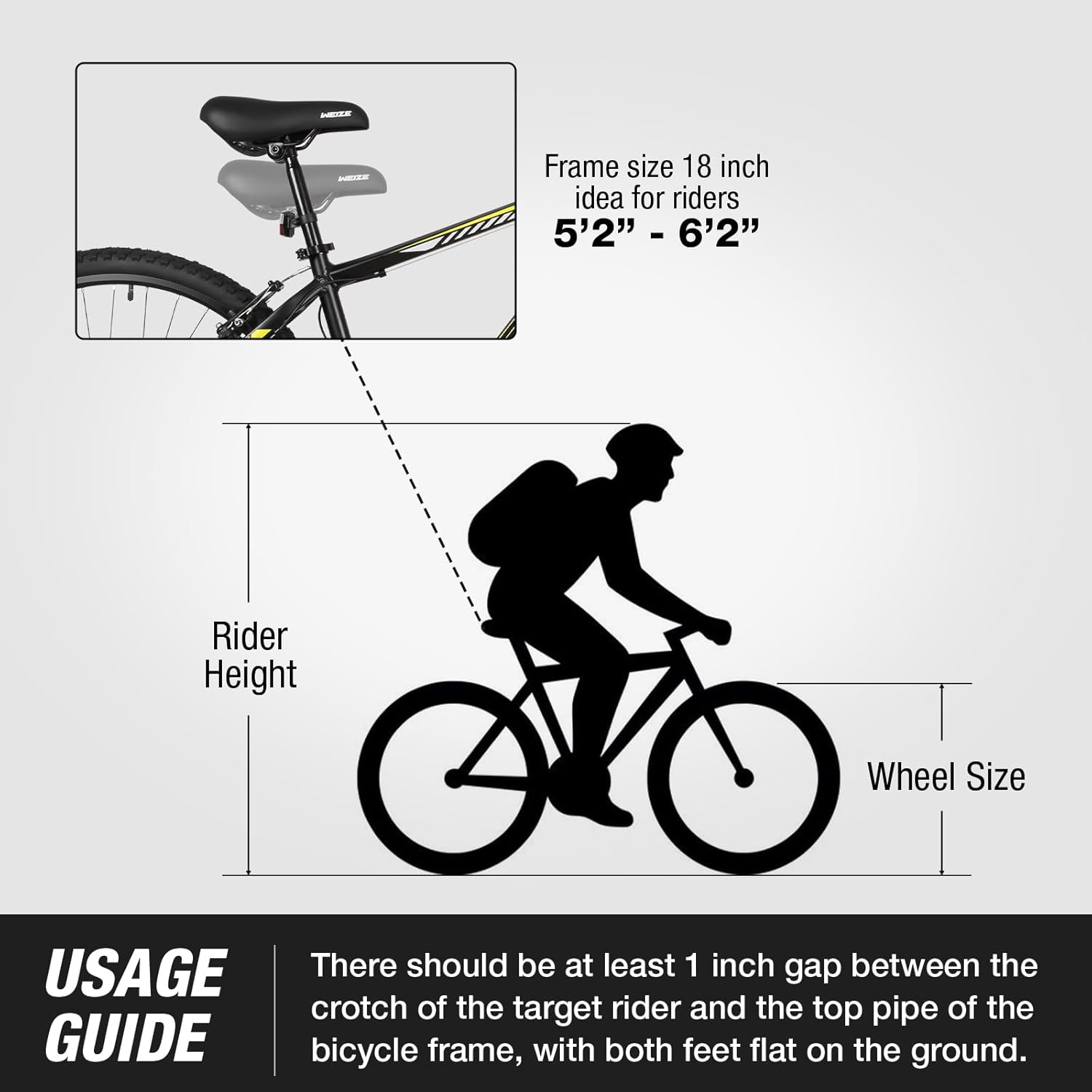 WEIZE Hardtail Mountain Bike, 29 Inch Wheels Outdoor Cycling Bike, 21-Speed Trigger Shifter, Aluminum Frame for Women and Men, Comfort Saddle, MTB Bicycle with Suspension Fork