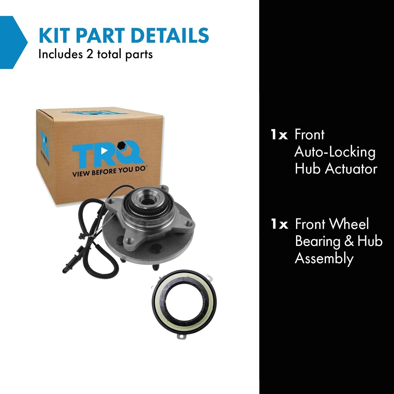 TRQ Front Wheel Bearing and Hub Assembly Compatible with 2010 Ford F-150 AWD 6 Lug Wheels 2011-14 4WD 2011-14 Expedition 2011-14 Lincoln Navigator